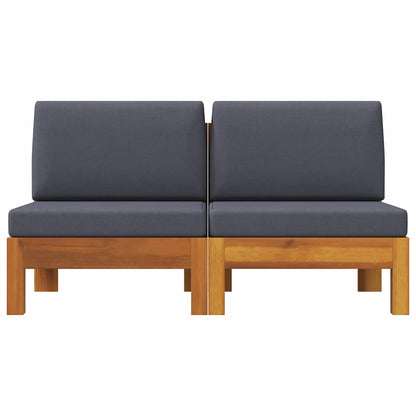 Wooden Sofa Dark Grey Solid acacia wood with an oil finish Medium