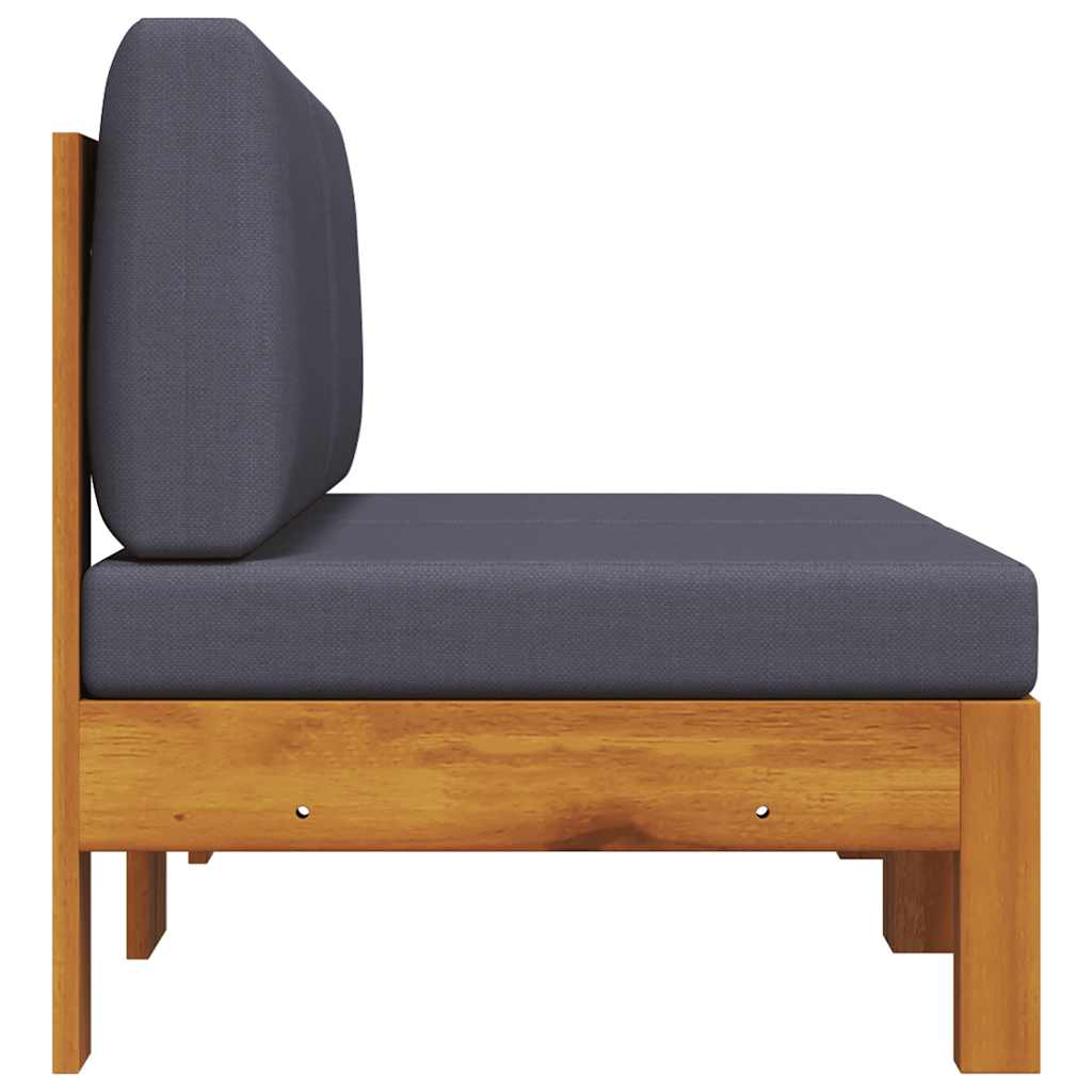 Wooden Sofa Dark Grey Solid acacia wood with an oil finish Medium