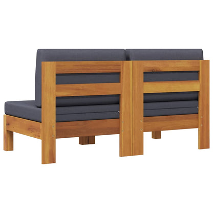 Wooden Sofa Dark Grey Solid acacia wood with an oil finish Medium