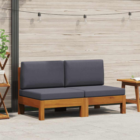 Wooden Sofa Dark Grey Solid acacia wood with an oil finish Medium