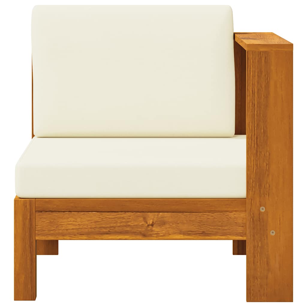 Wooden Sofa Cream White Solid Acacia Wood Standard Durable