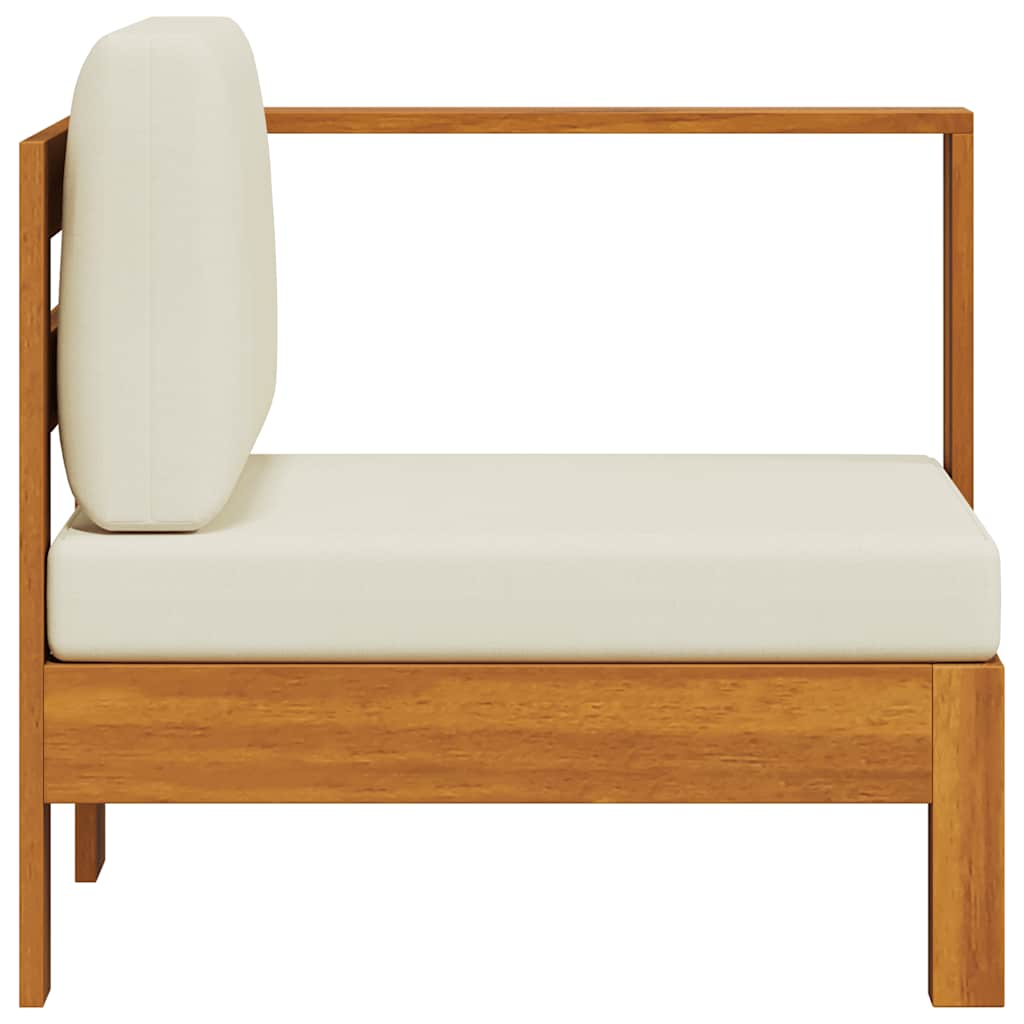 Wooden Sofa Cream White Solid Acacia Wood Standard Durable