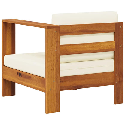 Wooden Sofa Cream White Solid Acacia Wood Standard Durable