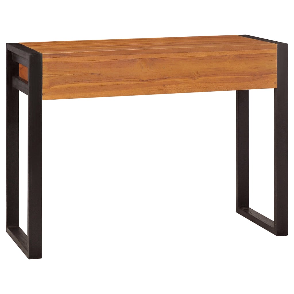 Desk Teak Teak Wood, Plywood 39.4 in x 15.7 in x 29.5 in Desk