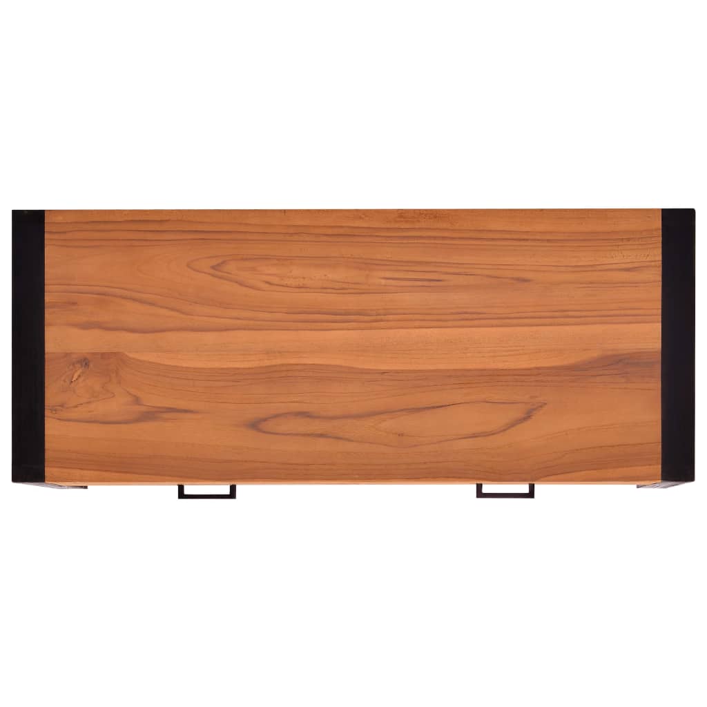 Desk Teak Teak Wood, Plywood 39.4 in x 15.7 in x 29.5 in Desk
