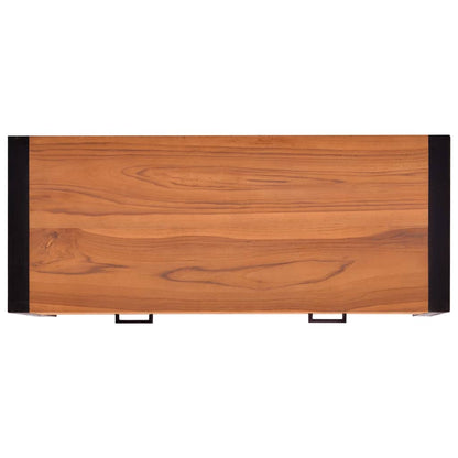 Desk Teak Teak Wood, Plywood 39.4 in x 15.7 in x 29.5 in Desk