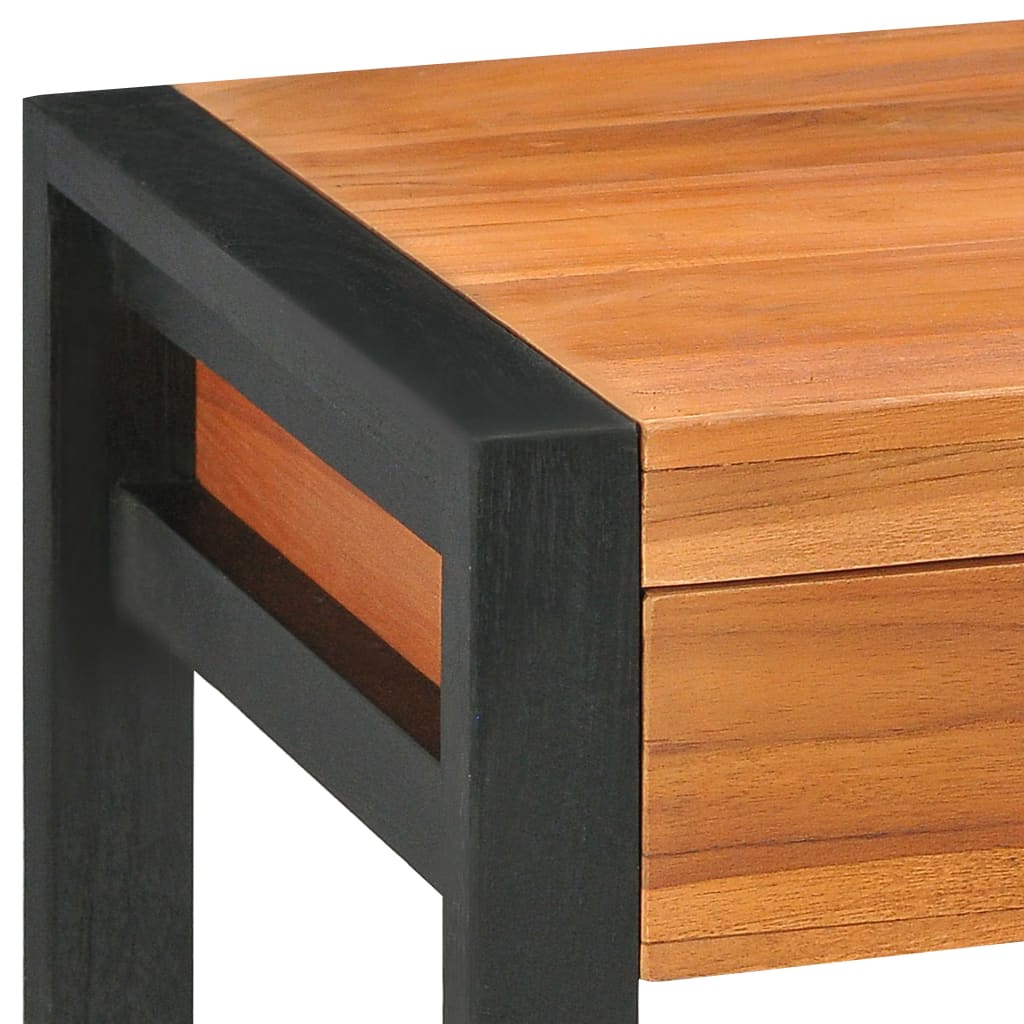 Desk Teak Teak Wood, Plywood 39.4 in x 15.7 in x 29.5 in Desk