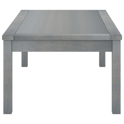 Garden Lounge Set Grey Solid Acacia Wood Medium Hardwood