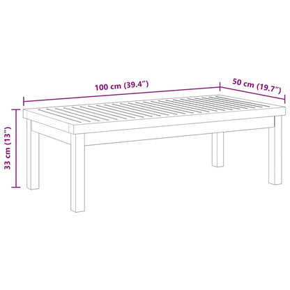 Garden Coffee Table Natural acacia wood Solid acacia wood Medium