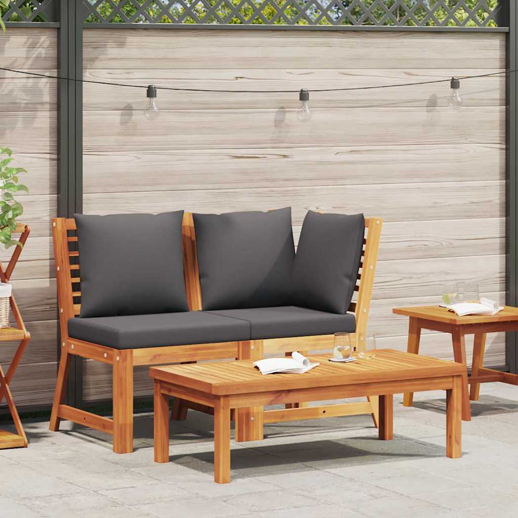 Garden Lounge Set Dark Grey Solid acacia wood Medium Modular