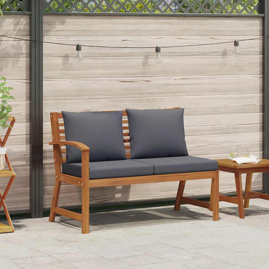 Garden Bench Dark Grey Solid Acacia wood Medium Garden Bench