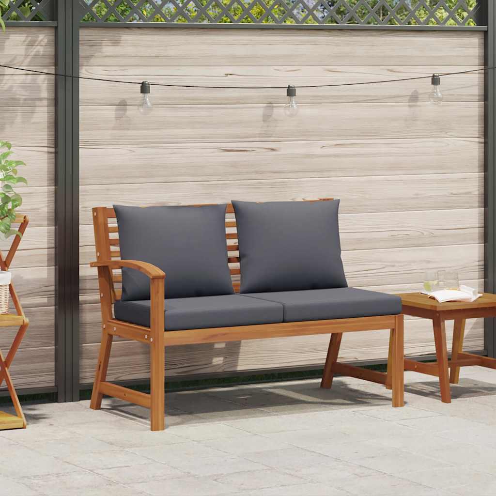 Garden Bench Dark Grey Solid Acacia wood Medium Garden Bench