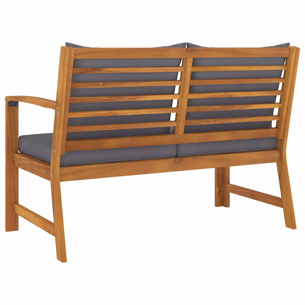Garden Bench Dark grey Solid acacia wood 45.1 in Durable