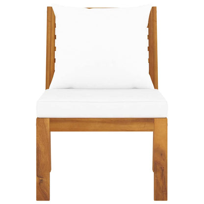 Middle Sofa Cream, Acacia Solid Acacia wood, Polyester Medium