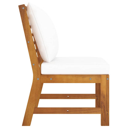 Middle Sofa Cream, Acacia Solid Acacia wood, Polyester Medium