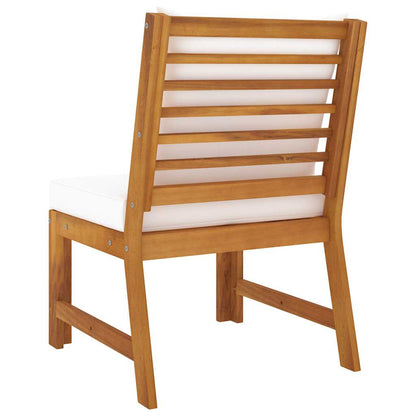Middle Sofa Cream, Acacia Solid Acacia wood, Polyester Medium