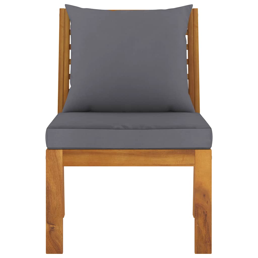 Middle Sofa Dark Grey Solid Acacia wood Medium Durable