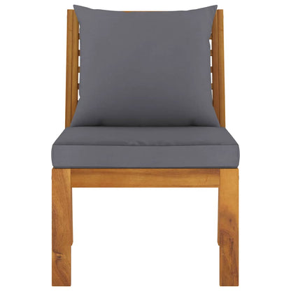 Middle Sofa Dark Grey Solid Acacia wood Medium Durable