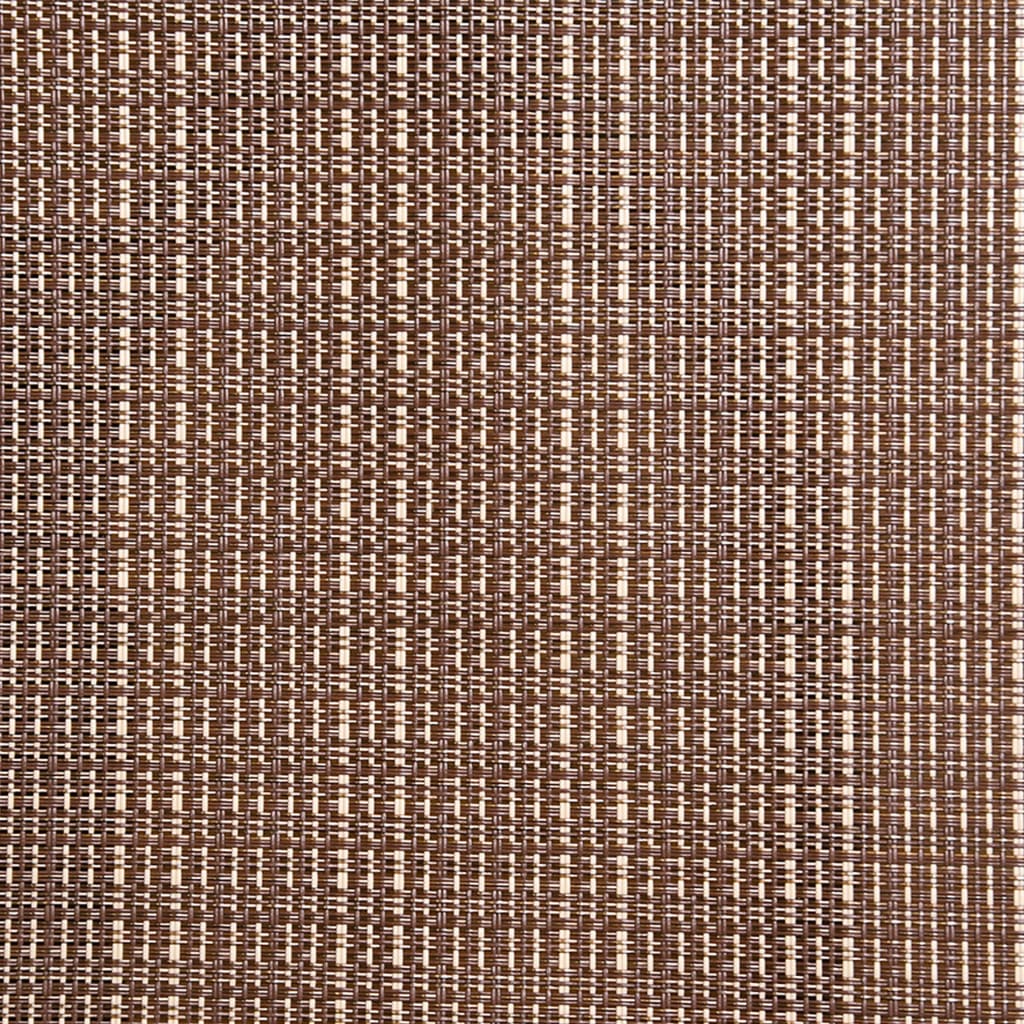 Garden Chair Set of 2 Brown Textilene, Powder-Coated Steel