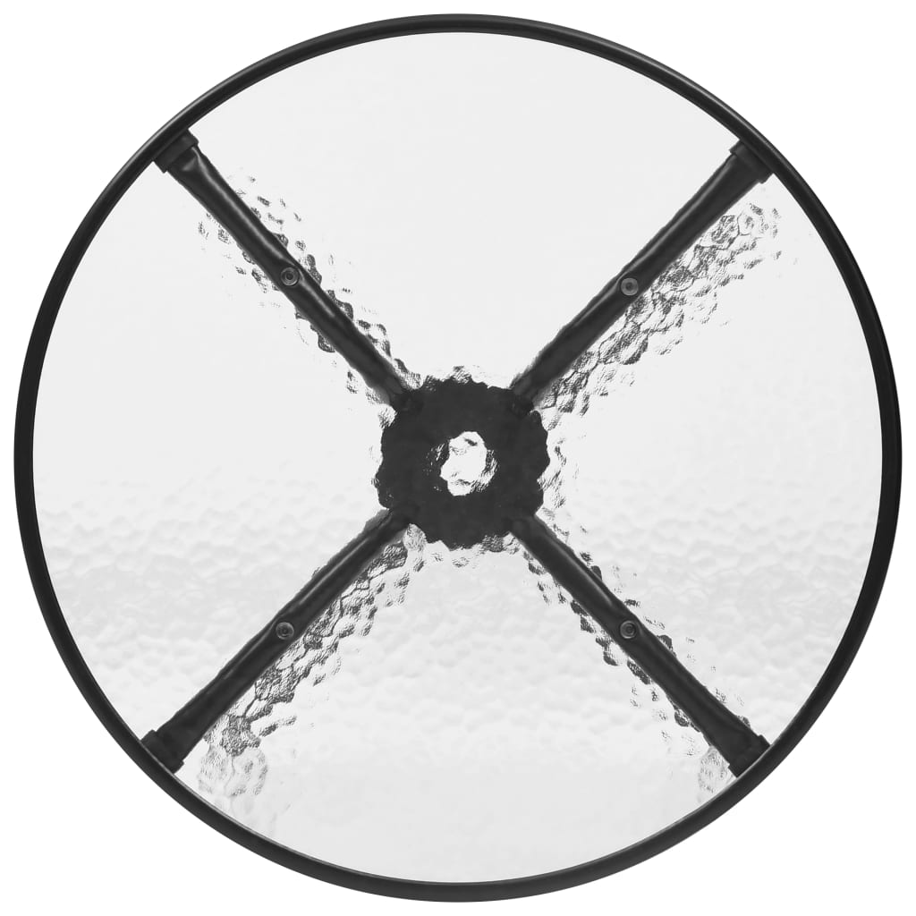 Garden Table Black Steel 23.6 in diameter Portable Garden Table