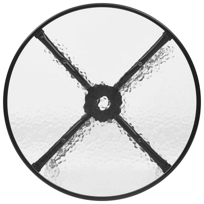 Garden Table Black Steel 23.6 in diameter Portable Garden Table