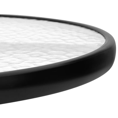 Garden Table Black Steel 23.6 in diameter Portable Garden Table