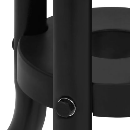 Garden Table Black Steel 23.6 in diameter Portable Garden Table