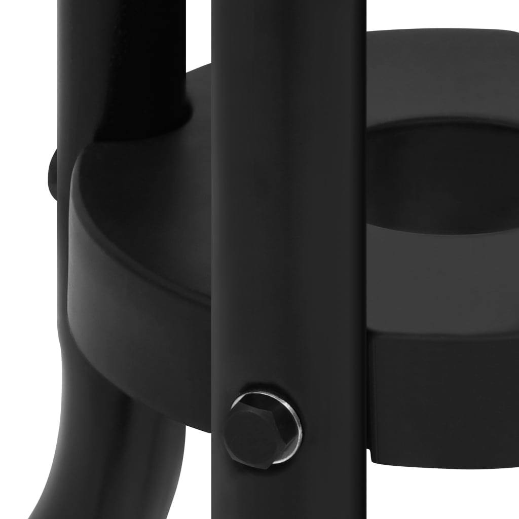 Garden Table Black Steel 23.6 in diameter Portable Garden Table