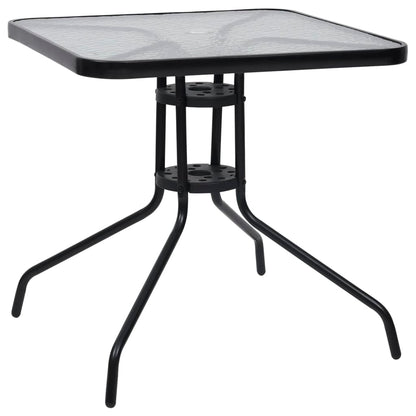 Garden Table Black Steel Standard Durable Garden Table Square