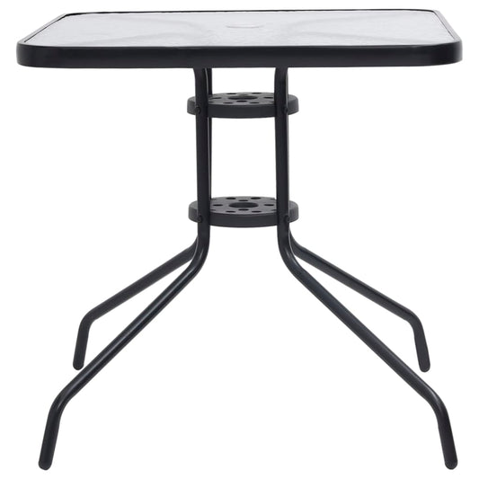 Garden Table Black Steel Standard Durable Garden Table Square