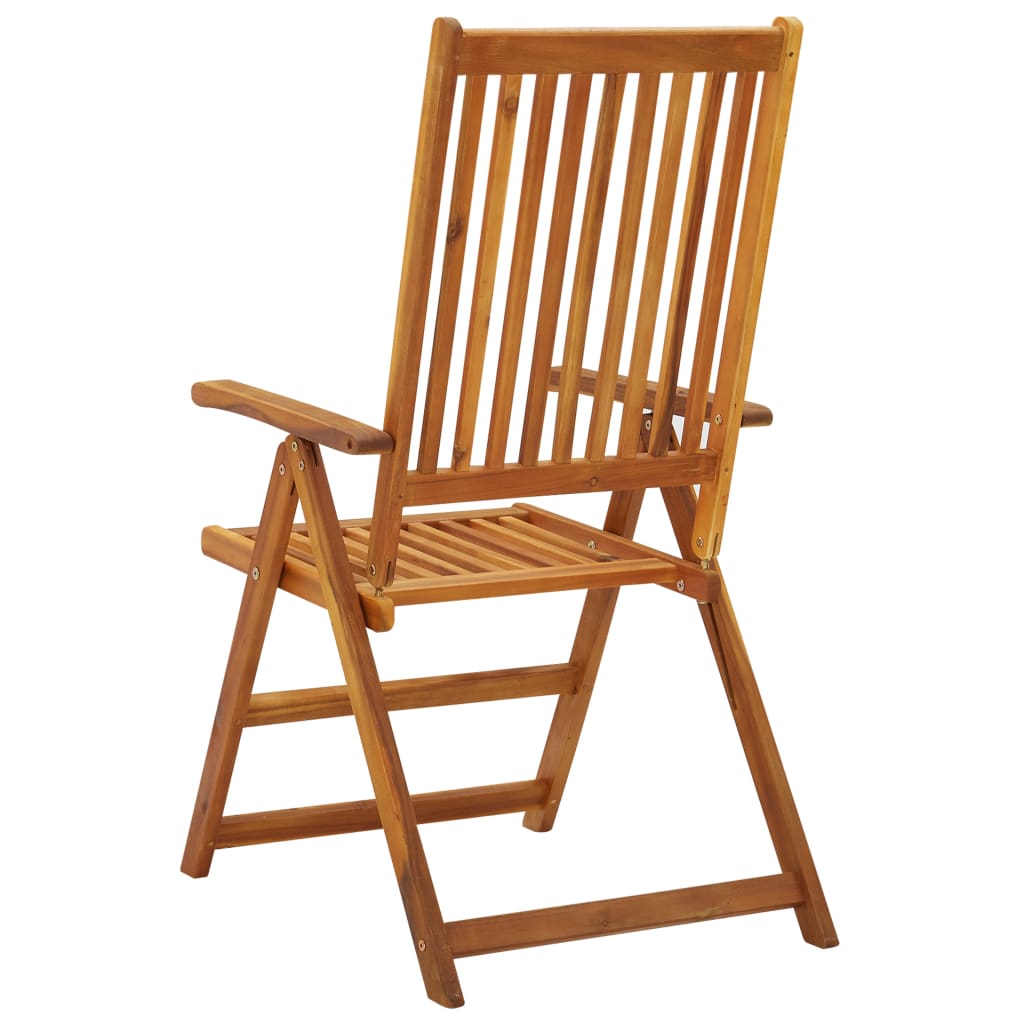 Garden Chair Set of 2 Natural wood Solid acacia wood Medium