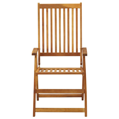 Garden Chair Set of 3 Natural Wood Solid Acacia Wood Medium