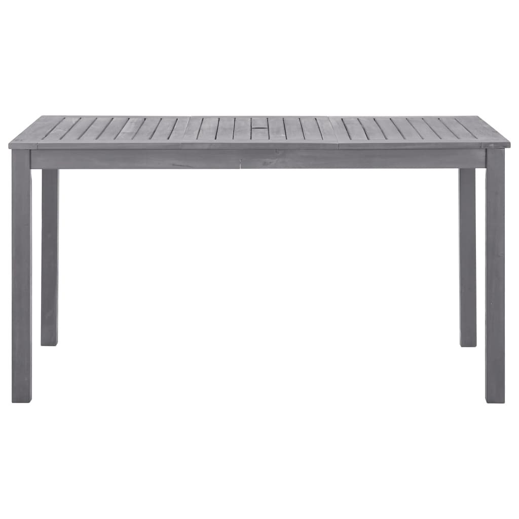 Garden Table Grey wash Solid Acacia Wood Medium Durable