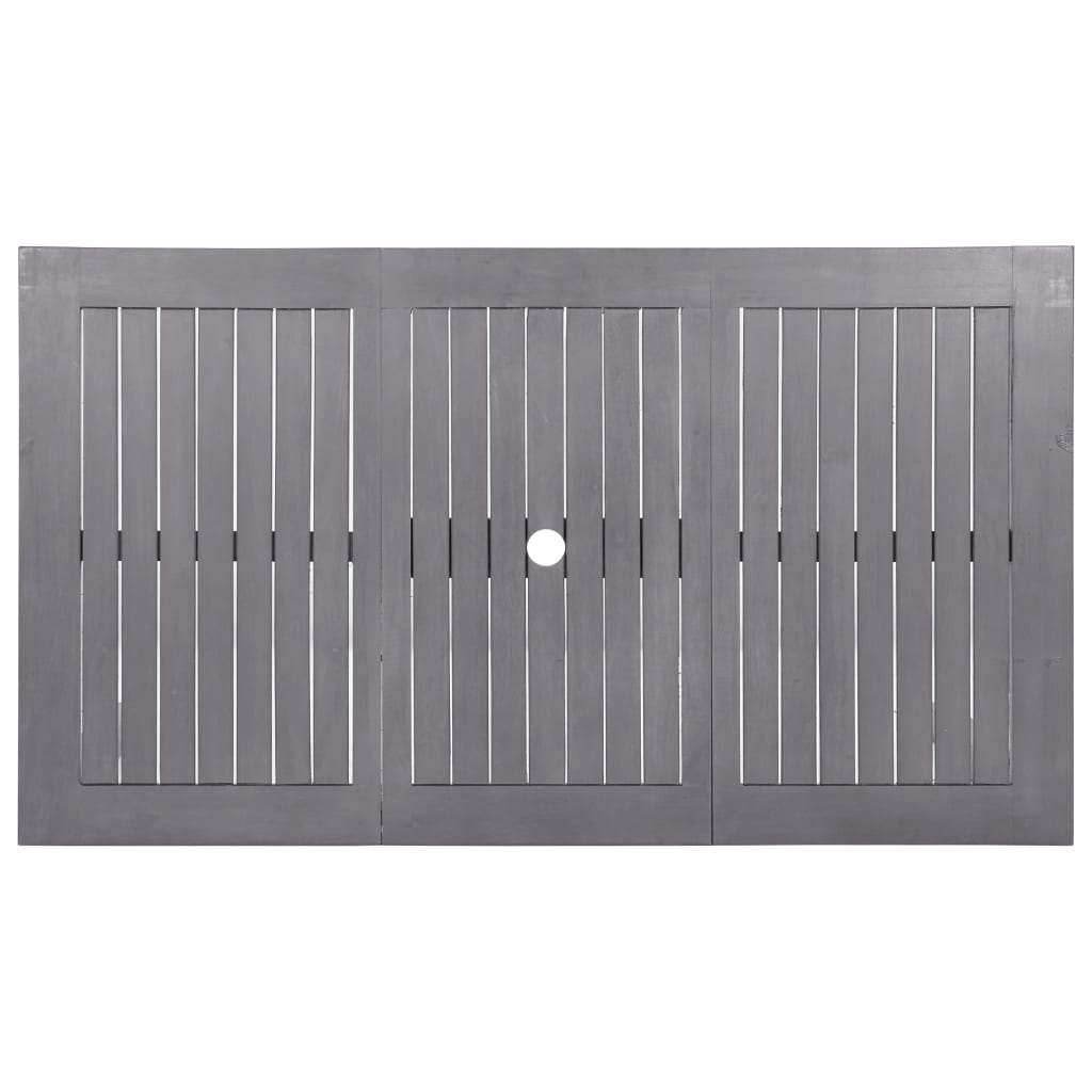 Garden Table Grey wash Solid Acacia Wood Medium Durable