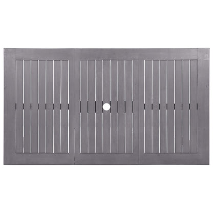 Garden Table Grey wash Solid Acacia Wood Medium Durable
