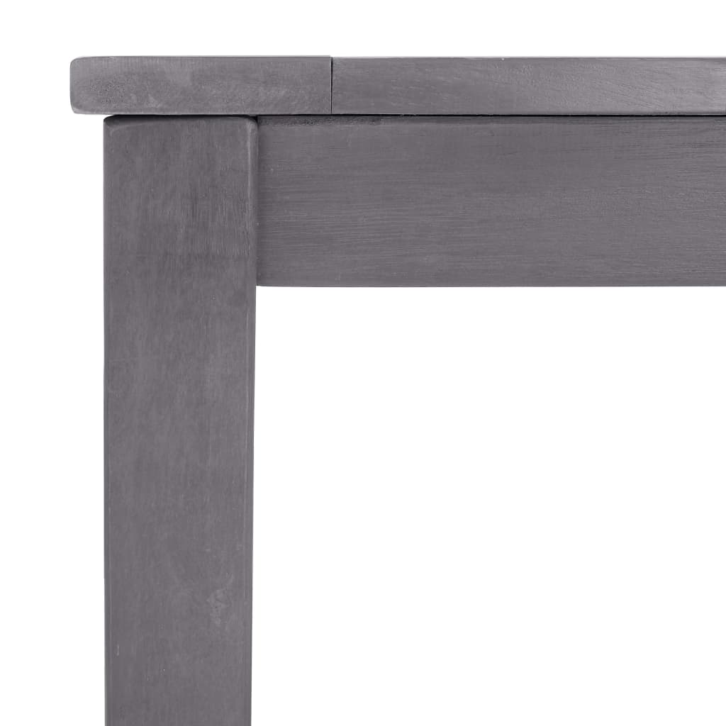 Garden Table Grey wash Solid Acacia Wood Medium Durable