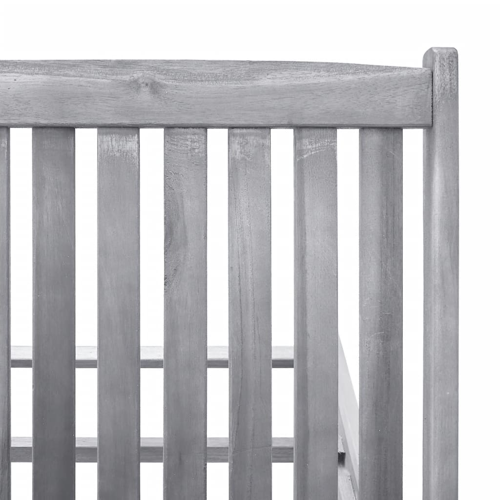 Sunlounger Grey wash Solid Acacia Wood Big enough for two