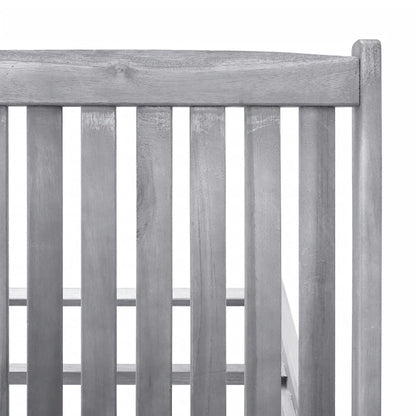 Sunlounger Grey wash Solid Acacia Wood Big enough for two