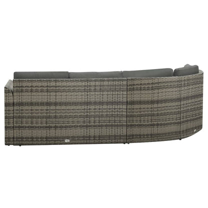 Patio Sofa Set of 4 Gray PE rattan Large Waterproof materials
