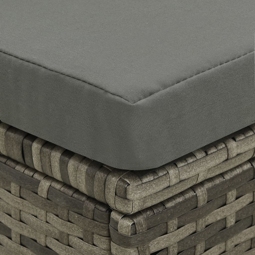 Patio Sofa Set of 4 Gray PE rattan Large Waterproof materials