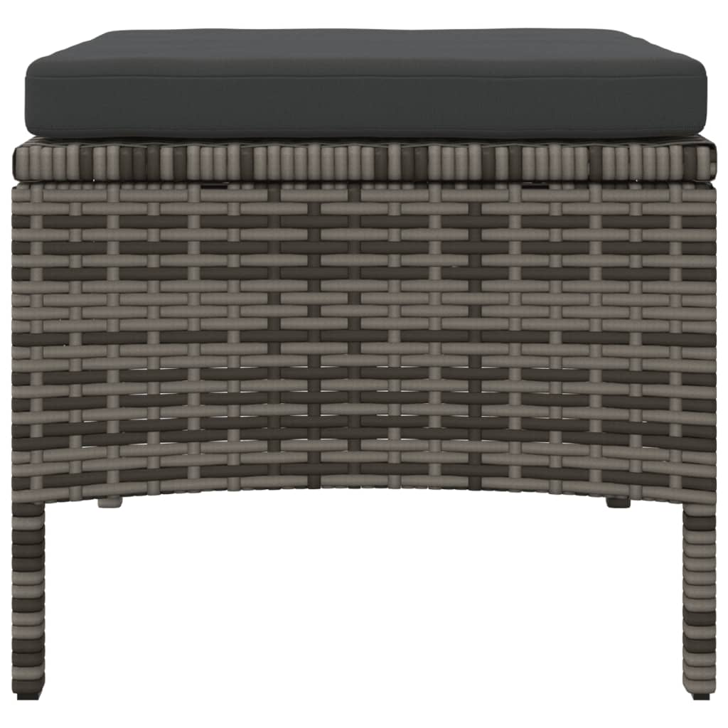 Patio Sofa Set Grey PE rattan 2 Seater Removable Covers