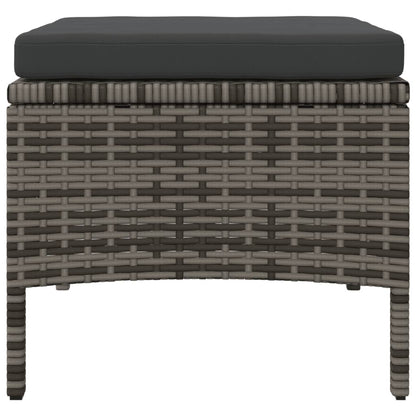 Patio Sofa Set Grey PE rattan 2 Seater Removable Covers