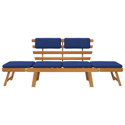Garden Bench Blue Solid acacia wood 75 in