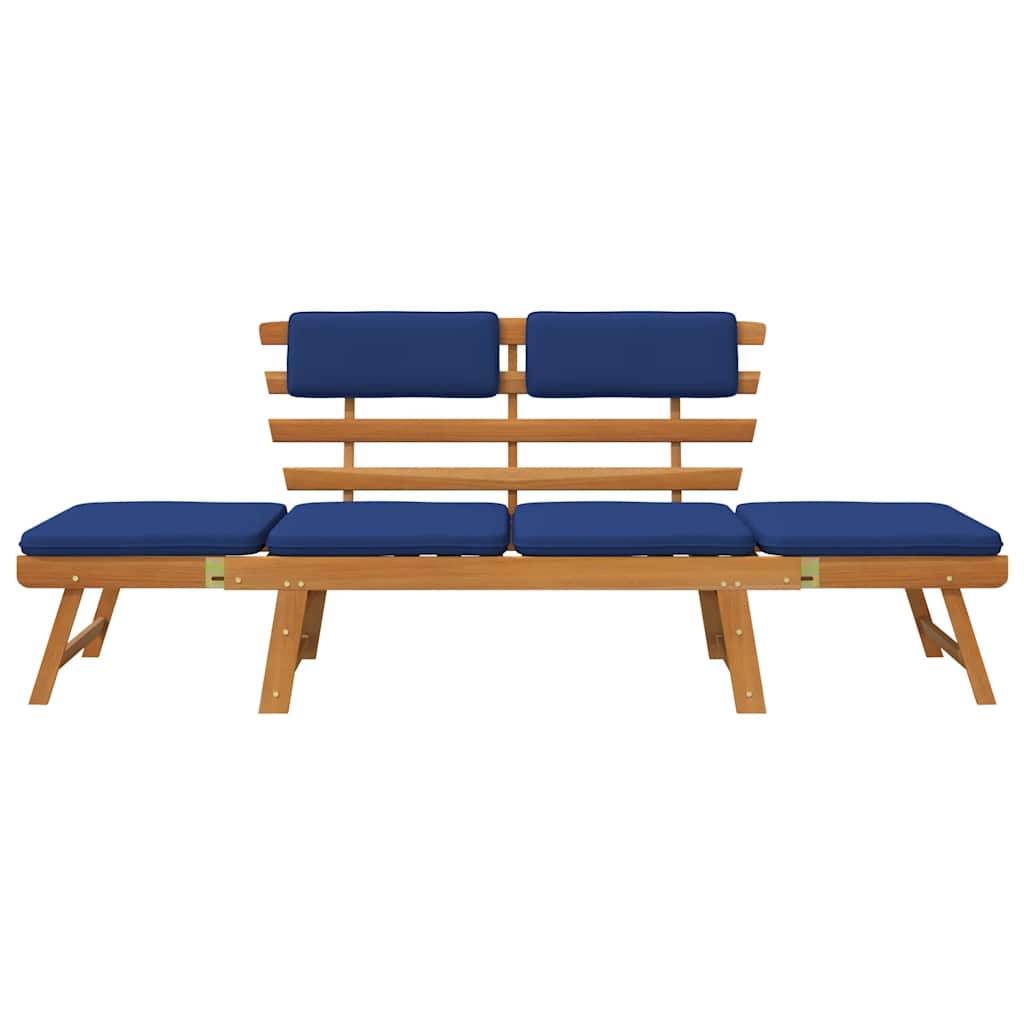 Garden Bench Blue Solid acacia wood 75 in