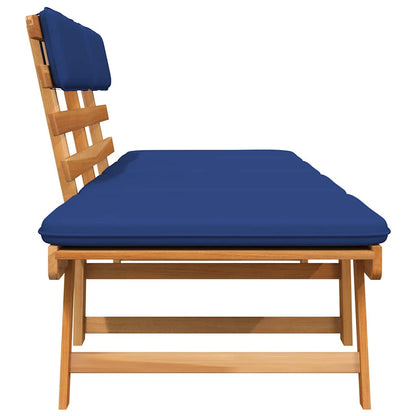 Garden Bench Blue Solid acacia wood 75 in