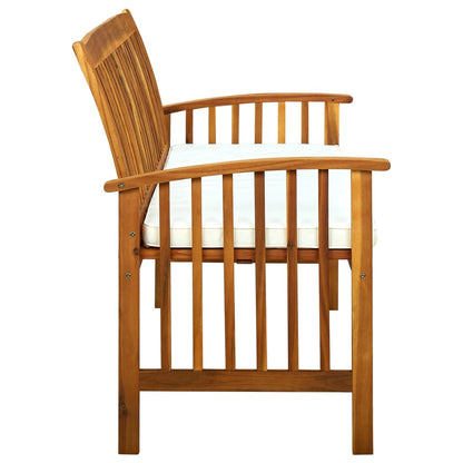 Garden Bench Warm Acacia Solid Acacia wood 57.9 in Ergonomic