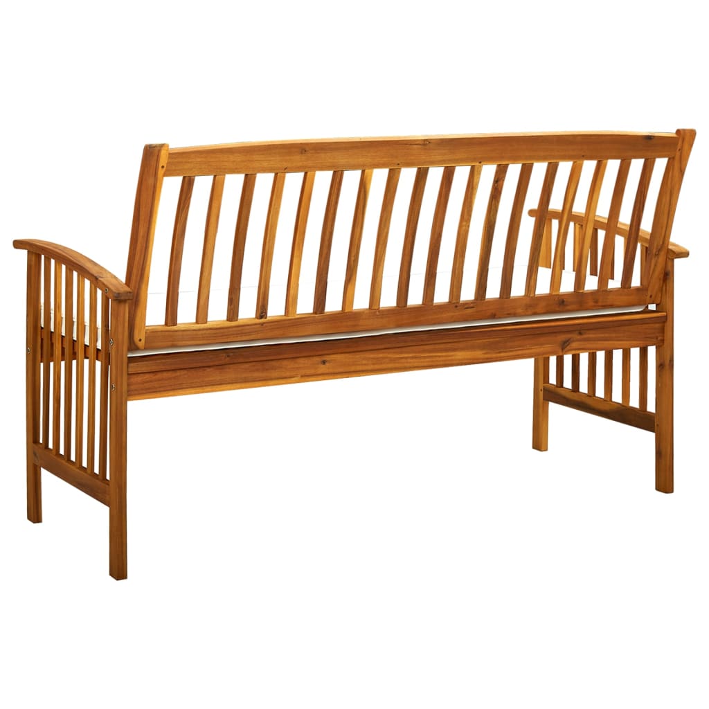 Garden Bench Warm Acacia Solid Acacia wood 57.9 in Ergonomic