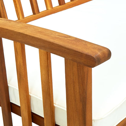 Garden Bench Warm Acacia Solid Acacia wood 57.9 in Ergonomic