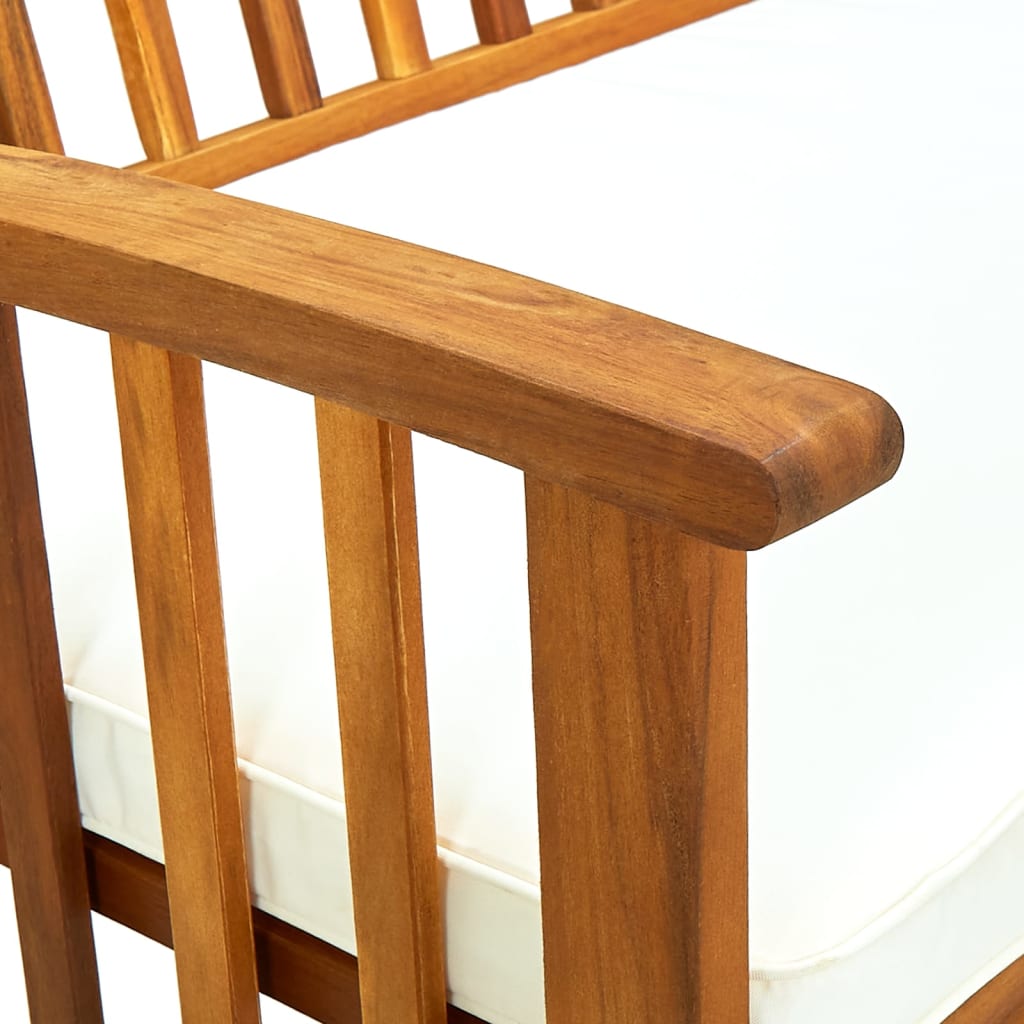 Garden Bench Warm Acacia Solid Acacia wood 57.9 in Ergonomic