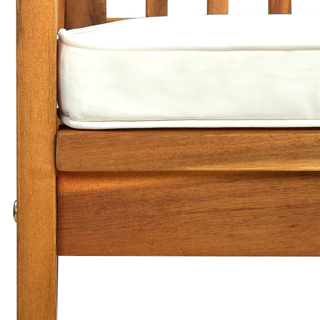 Garden Bench Warm Acacia Solid Acacia wood 57.9 in Ergonomic